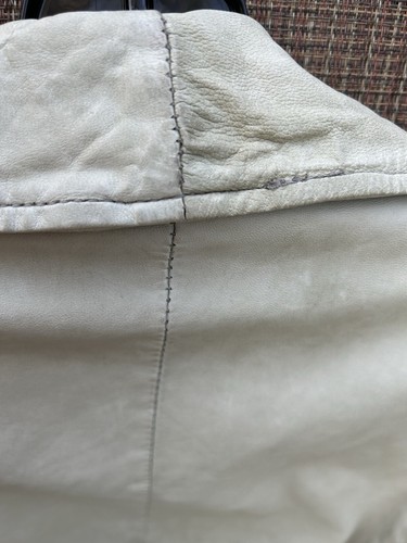 Giorgio Brato Women’s Distressed Opal Oyster Motorcycle Style Jkt Sz 44 US 10 - Picture 17 of 20