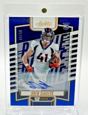 2023 Panini Absolute Blue Spectrum Auto /50 Drew Sanders #177 Rookie RC Broncos