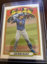 2021 Heritage Base Action Image Variation #51 Javier Baez - Chicago Cubs
