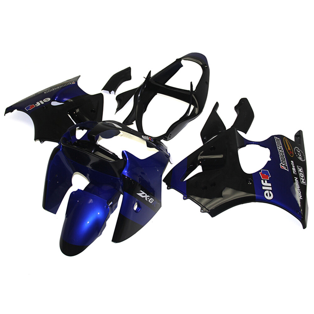 Blue Black Fairings Kit for Kawasaki Ninja ZX6R 2000 2001 2002
