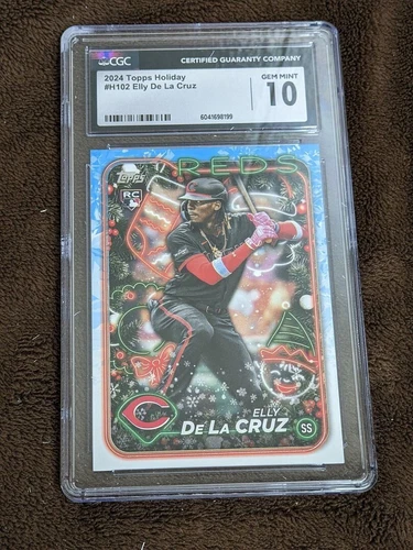 2024 TOPPS HOLIDAY ROOKIE CGC 10 ELLY DE LA CRUZ REDS