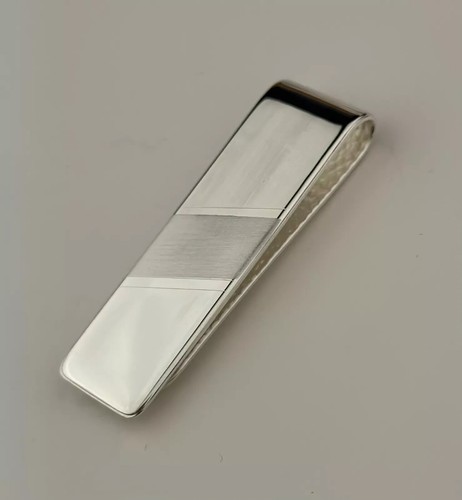 925 Sterling Silver Money Clip Made in Italy Money Gift Unisex - Picture 4 of 4