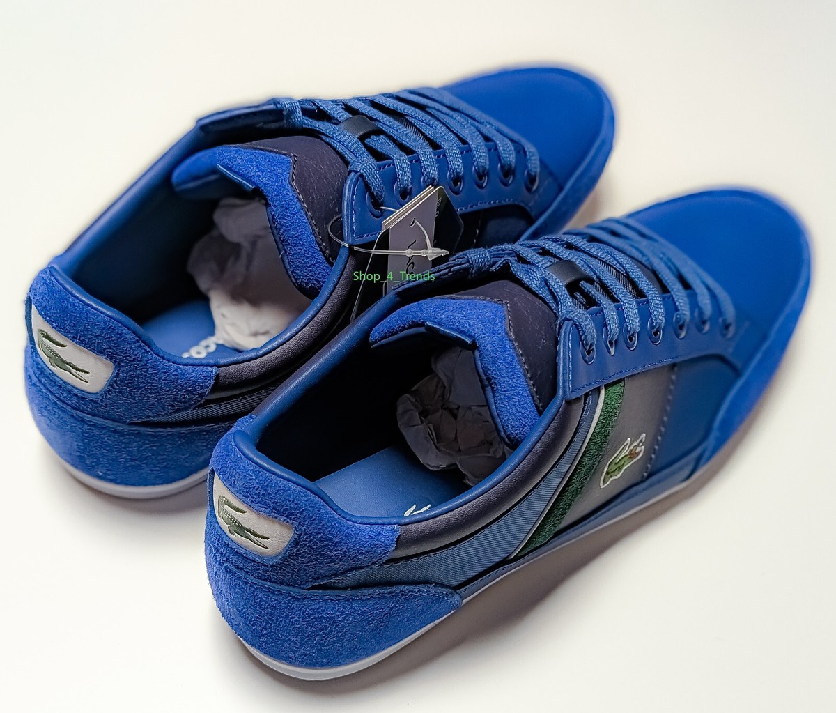 New Lacoste Men Shoes Chaymon 123 1 Blue Navy Leather Casual  display picture 3