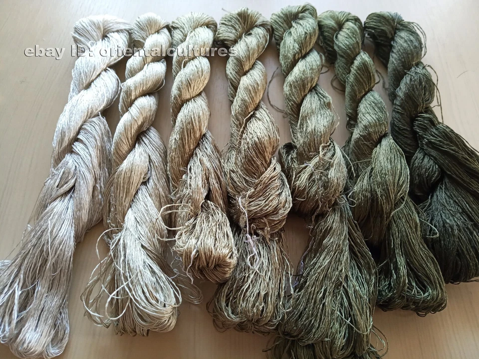 7bundles 100%natural mulberry silk,hand-dyed su embroidery silk floss/threads - Image 4 of 4