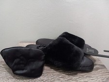 INC INTERNATIONAL CONCEPTS SOLID BLACK WOMEN SLIPPERS SIZE XL 11/12 EYE MASK