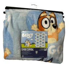 Bluey  Bingo Plush Throw Blanket - Measures 50 X 70 Inches - Kids Blue - Bluey
