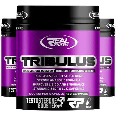 TRIBULUS TERRESTRIS 150 CAPS . Natural Testosterone Pills Testo Booster Libido