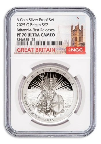 2025 £2 Great Britain Silver 1 oz Proof Britannia NGC PF70 FR - Limited!