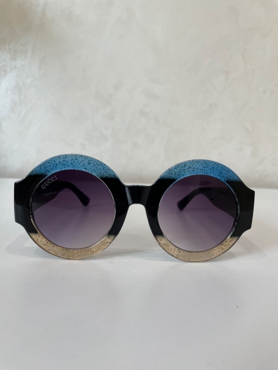 Gucci Multicolour Glitter GG0084S Oversized Round Sunglasses