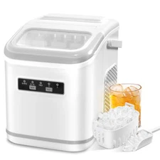 Countertop Ice Maker with Handle, 26lbs in 24Hrs, 9 Ice Cubes Ready in 6-13 Mins