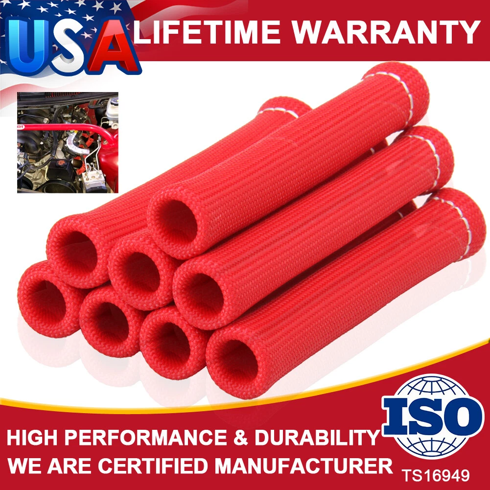 2500° Spark Plug Wire Boots Heat Shield Protector Sleeve Cover For SBC BBC  350 | eBay