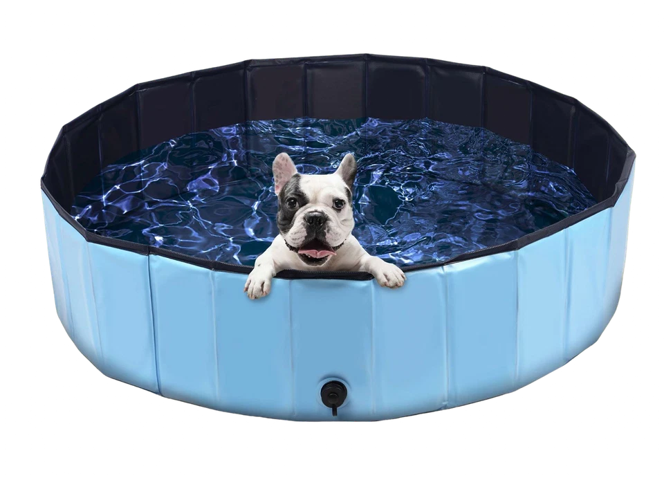 Hundepool Schwimmbecken Swimmingpool Badewanne Faltbarer Planschbecken 120x30 cm - Bild 4 von 4