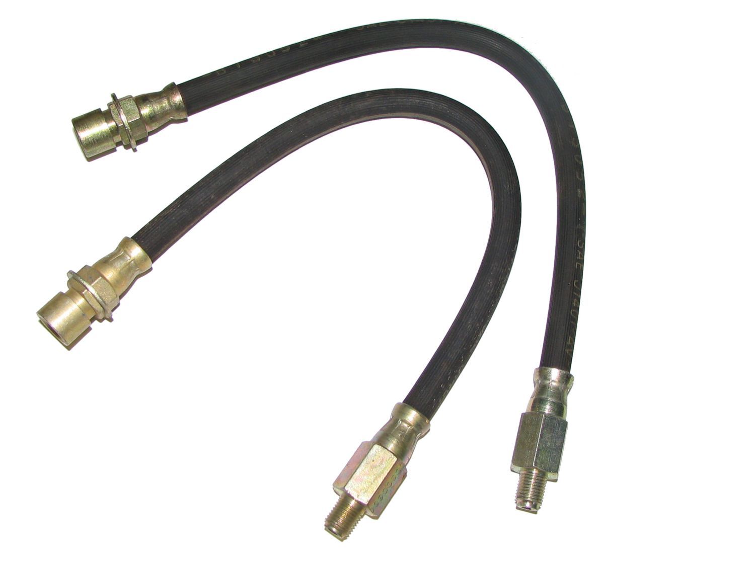 2 Front Brake Hoses 19671970 Ford Mustang Falcon w Drum Brakes PAIR 67