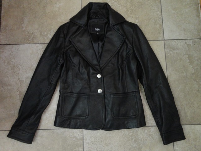Mossimo {Women's Size M} Black Leather Jacket VERY NICE! | eBay