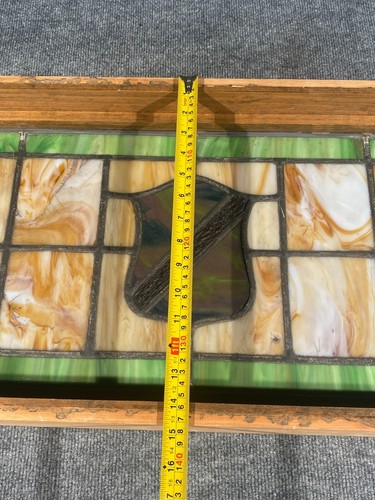 VTG 36" x 12" Stunning Handcrafted stained glass window/door panel ~ See Details - Picture 13 of 15