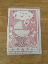 BIRTH BABY GIRL GREETING CARD - 8 DESIGNS TO CHOOSE FROM - SEE OTHER LISTINGS