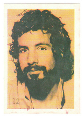 1980 Südamerikanischer Popstar Aufkleber #12 Singer Songwriter Katze Stevens Yusuf