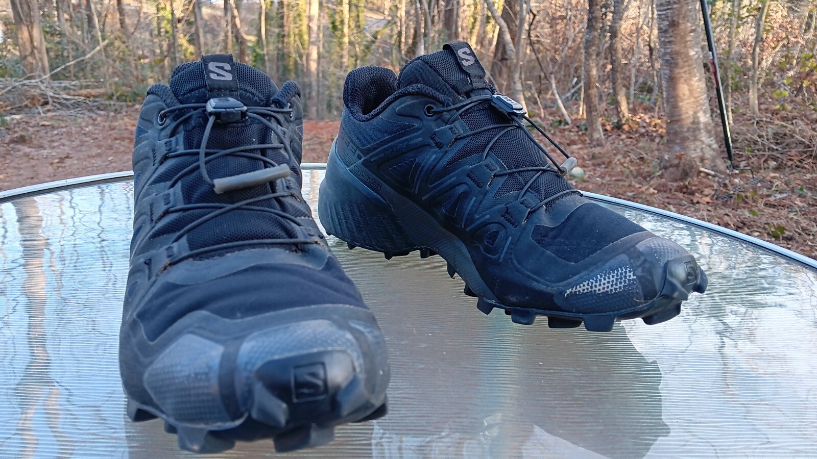 Scarpe da corsa donna Salomon Ortholite Speed Cross Trail nere taglia 6 37 5