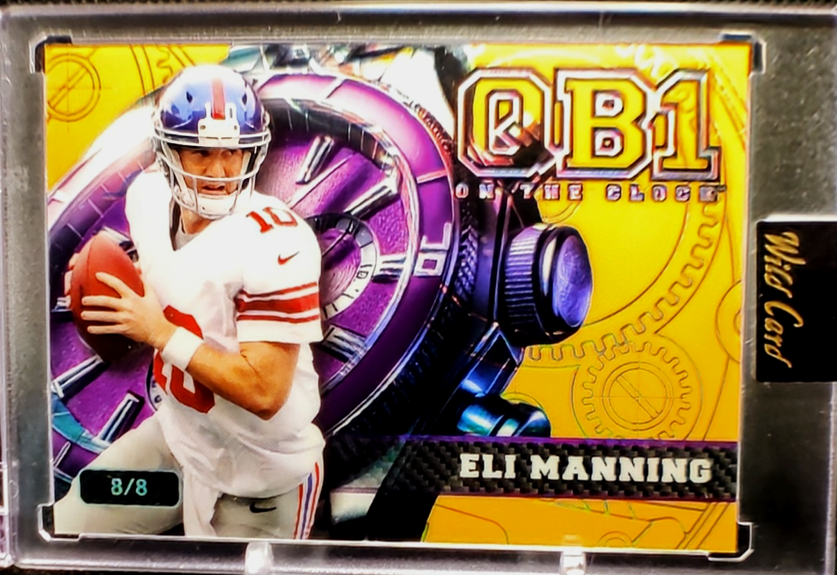 2025 Wild Card QB1 Eli Manning Gold/Purple Watch Face 8/8 Ny