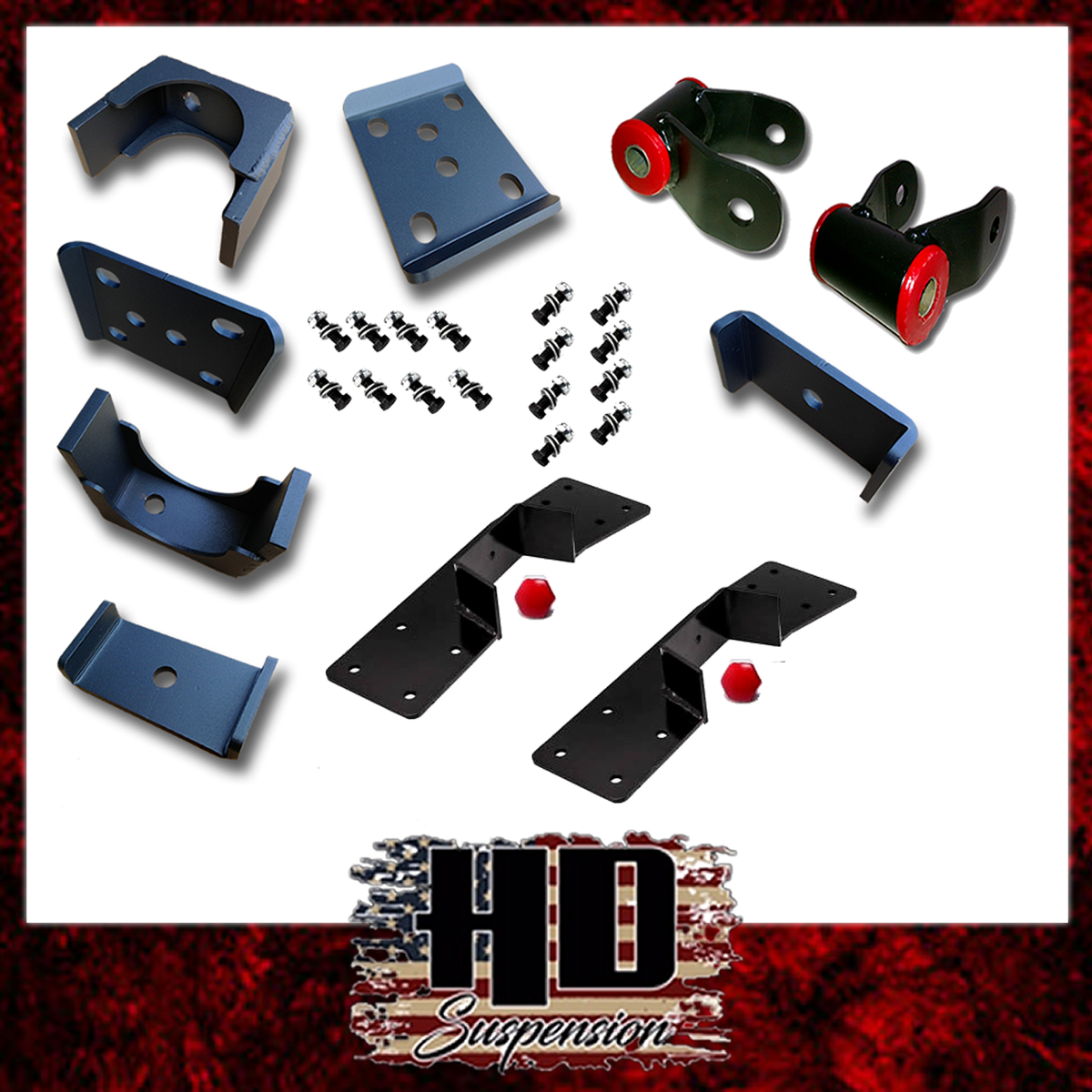 2 Inch Lowering Blocks Rear Drop Shackles For 1988-2018 Chevy Silverado ...