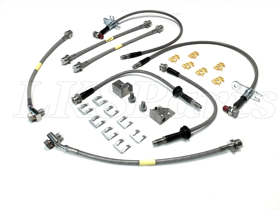 Stainless Steel Braided Brake Hose Kit – Fits LR3, LR4, Range Rover Sport - Image 2 of 4