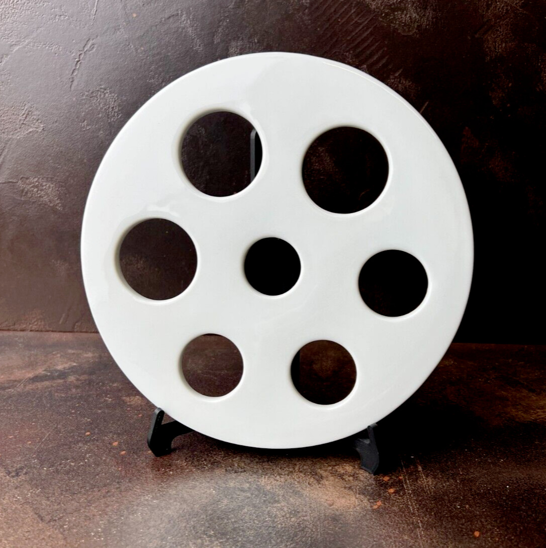 Exsikkatorplatte Hartporzellan Einsatz mit Füssen, Nr.188/23 M. Rosenthal Markt.