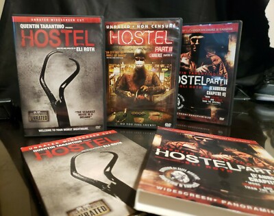 Hostel Trilogy 1 2 3 DVD (3rd film is oop/ 1&2 have slipcovers) 