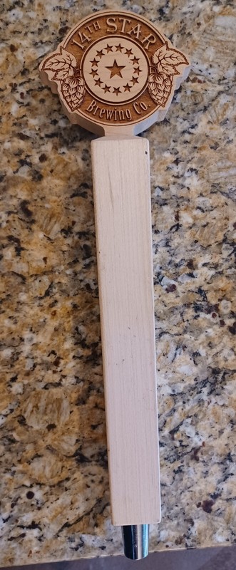 14TH STAR Brewing Tap Handle -Great Condition!  Wood!