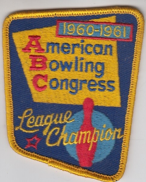 American Bowling Congress 1960-1961 League Champion ABC Sew on 4" Clothing Patch