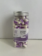 Ultra Soft White/Purple Foam Earplugs 60 Pairs, 38dB Noise Reduction by Lysian