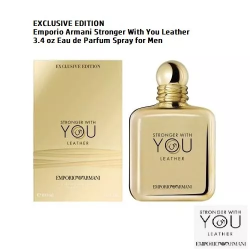 Emporio Armani Stronger With You LEATHER 3.4 oz /100 ml Eau de