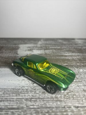 Vintage Hot Wheels '63 Corvette Green Stingray Funky Speed Split Window 1:64 