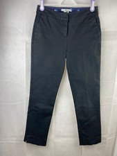 Boden Trousers UK 10 R Black Cigarette Black Ankle
