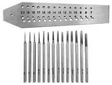 Screw Plate with 14 Taps w/Holes Sizes 0.7 mm to 2 mm Tap and Die Set Jewelry To