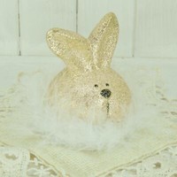 Figur Osterhase Mit Federn Osterdekoration Hase 8 Cm