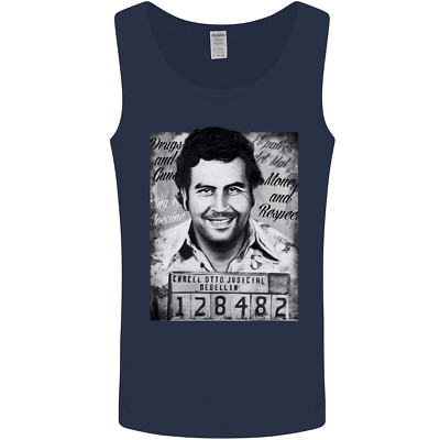 Pablo Escobar Mug Shot Mens Vest Tank Top