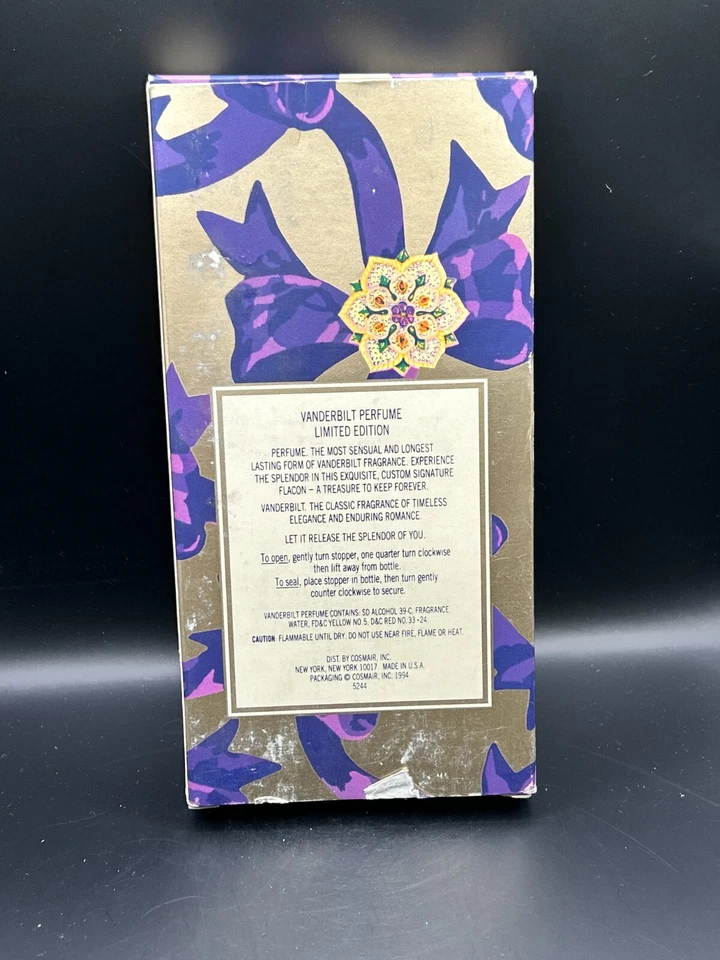 VANDERBILT BY GLORIA VANDERBILT 10ML PERFUME EDICIÓN LIMITADA SPLASH (NUEVO CON CAJA) Foto 2 de 4