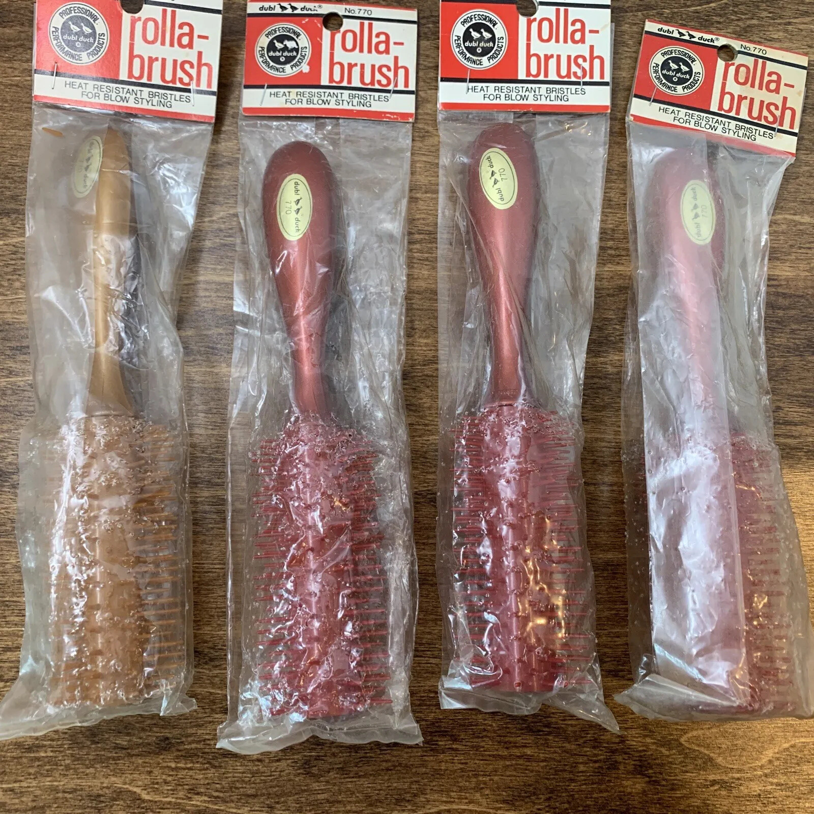 Vintage NOS Dubl Duck Rolla Brush Hairbrush Plastic Styling Beauty Prop Salon