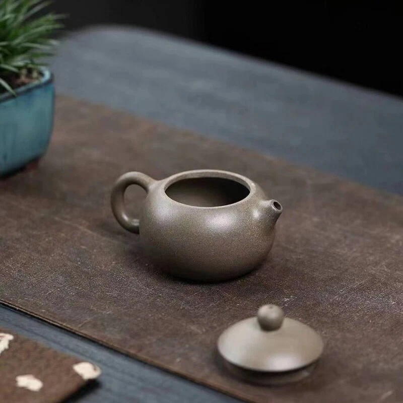 120ml Ball Shaped Infuser Holes Real Yixing Zisha Clay Tea Pot Xishi Pot Marked - Image 4 of 4
