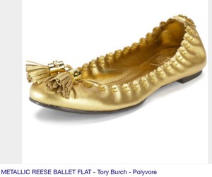 tory burch gold flats