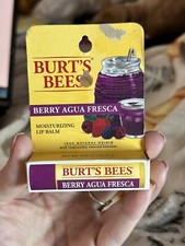 Burt's Bees BERRY AGUA FRESCA Lip Balm 100% Natural  0.15 OZ