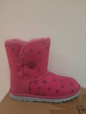 UGG Australia Kids Bailey Button II Stars Boots Size 4 NEW NIB