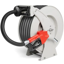 Fuel Hose Reel 3/4" x 50' Retractable w/ Fueling Nozzle Diesel Hose Reel 300 PSI