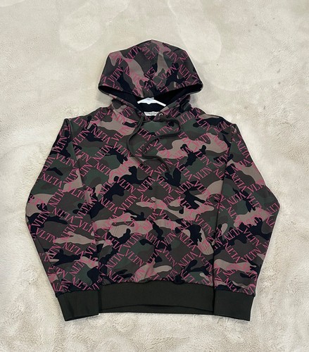 Valentino Garavani Camouflage VLTN Checkered Hoodie Size M Made In Italy