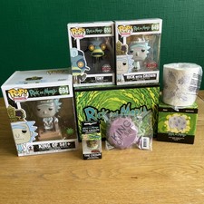 Funko Pop Vinyl Rick & Morty Bundle inc complete Game Stop Box 650, 649, 694