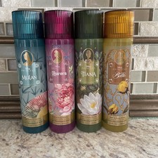 Bath And Body Works 4 Set Mist Disney Princess Tiana Belle Aurora Mulan 8oz