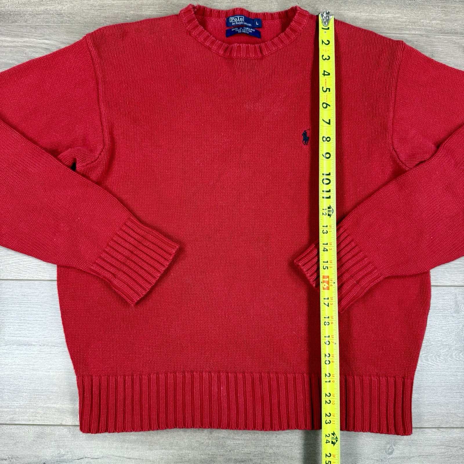 Vtg Polo by Ralph Lauren 100% Cotton Knit Pullove… - image 13
