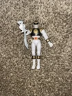 Vintage 1993 Bandai White Mighty Morphin Power Rangers 8" Action Figure &weapon