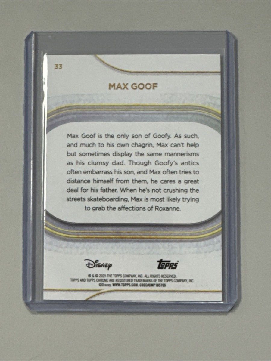 2025 Topps Chrome Disney Max Goof Yellow Refractor /275 | eBay