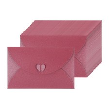 24pcs Card Envelopes 4x7 Inch - Envelopes Holder with Heart Clasp, Purple